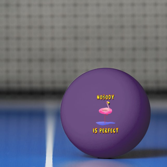 Pelota De Ping Pong Nadie es perfecto - flamingo con anillo de natació (Neto)
