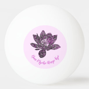 Pelota De Ping Pong Nam Myoho, flor de Lotus en parte morada