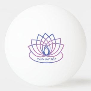 Pelota De Ping Pong Namaste Purple and Pink Lotus Flower