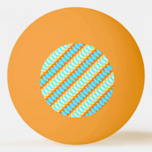 Pelota De Ping Pong Naranja azul turquesa colorido patrón amarillo