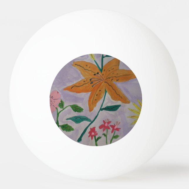 Pelota De Ping Pong Naranja Lily (Anverso)