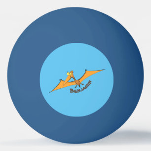 Pelota De Ping Pong Naranja lindo y gracioso personalizado pterodáctil