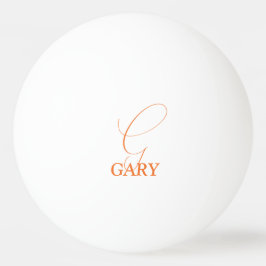 Pelota De Ping Pong Naranja Monogrammed