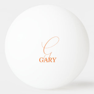 Pelota De Ping Pong Naranja Monogrammed