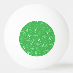 Pelota De Ping Pong Navidad alegre verde festivo del padre