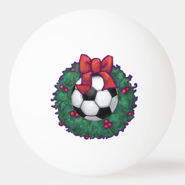Pelota De Ping Pong Navidad del balón de fútbol (Reverso)