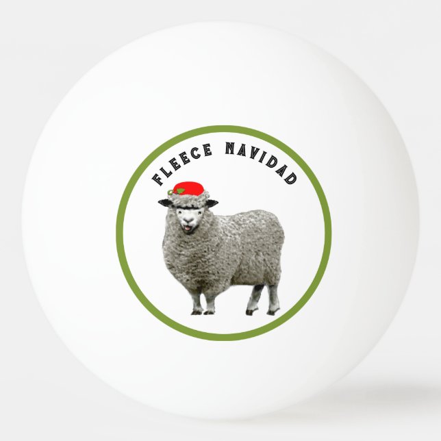 Pelota De Ping Pong Navidad divertida (Anverso)