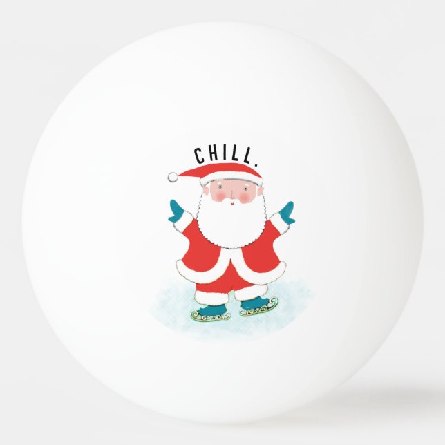 Pelota De Ping Pong Navidad divertida (Anverso)
