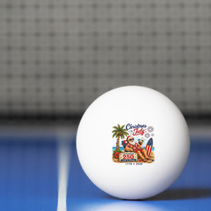 Pelota De Ping Pong Navidad en Julio 250 Años de Libertad Santa de la