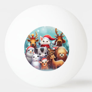 Pelota De Ping Pong Navidades Animales (2)