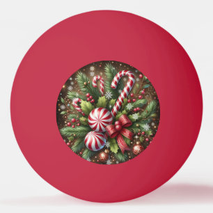 Pelota De Ping Pong Navidades clásicos de caña de caña de caña/menta v