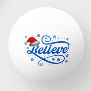 Pelota De Ping Pong Navidades creen que Santa Claus - Santa Hat Blue