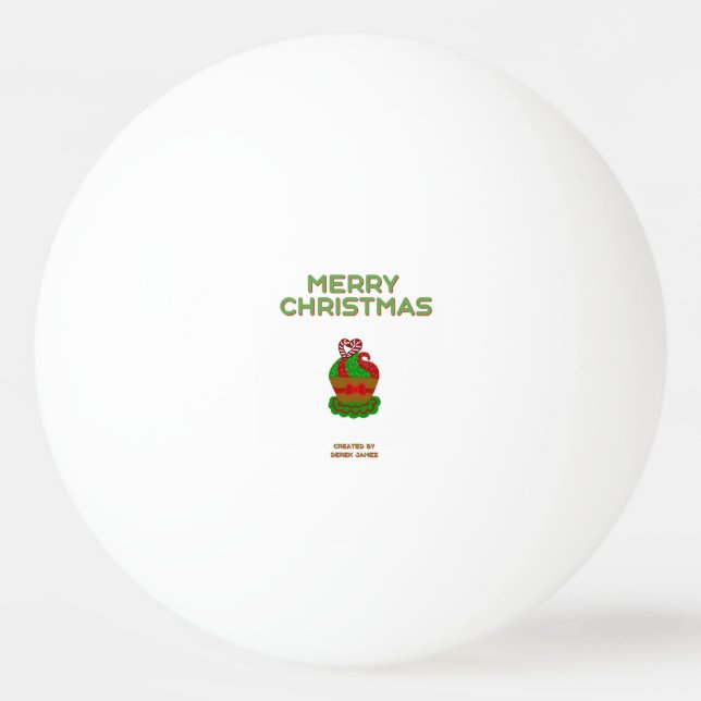 Pelota De Ping Pong Navidades Cupcake Ping Pong Ball (Anverso)