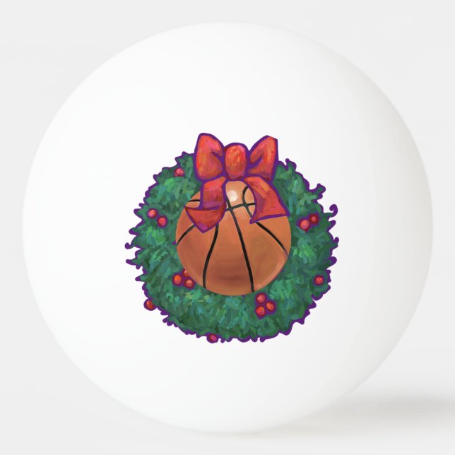 Pelota De Ping Pong Navidades de baloncesto (Reverso)