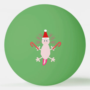 Pelota De Ping Pong Navidades de Cute Axolotl