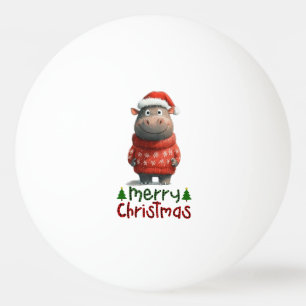 Pelota De Ping Pong Navidades de Hippo para amantes de los animales