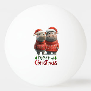 Pelota De Ping Pong Navidades de Hippo para amantes de los animales