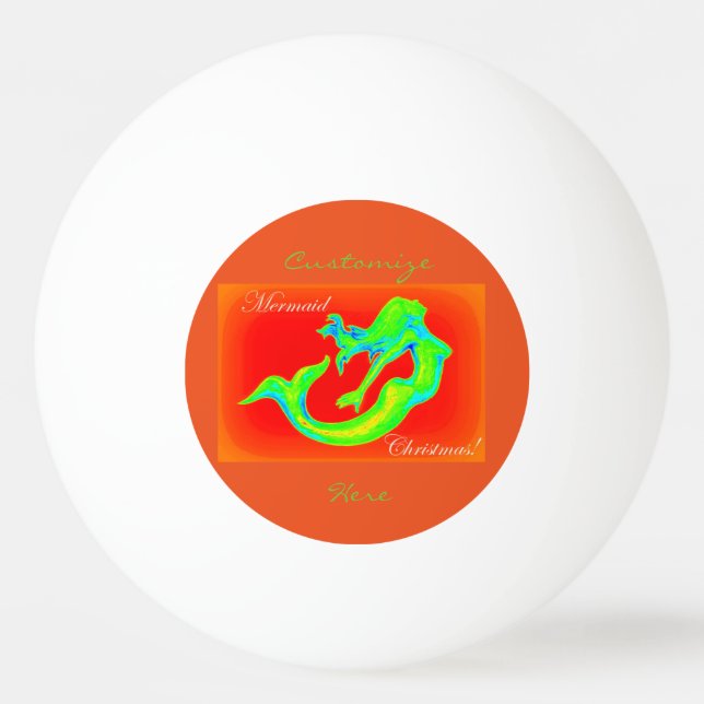 Pelota De Ping Pong Navidades de Merry Mermaid (Anverso)