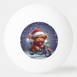 Pelota De Ping Pong Navidades de motor de Cute Highland Cow