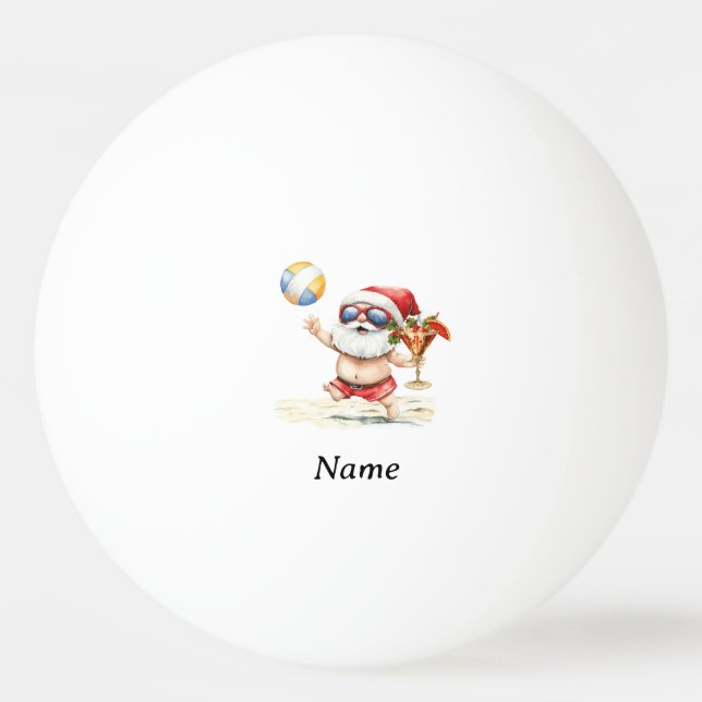 Pelota De Ping Pong Navidades de Ping pong Santa Claus (Anverso)
