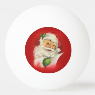 Pelota De Ping Pong Navidades de Vintage Santa Claus