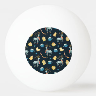 Pelota De Ping Pong Navidades Deers: Patrón de color de agua sin foco