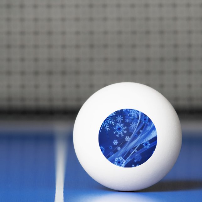 Pelota De Ping Pong Navidades del Blue Winter Snowflakes (Neto)