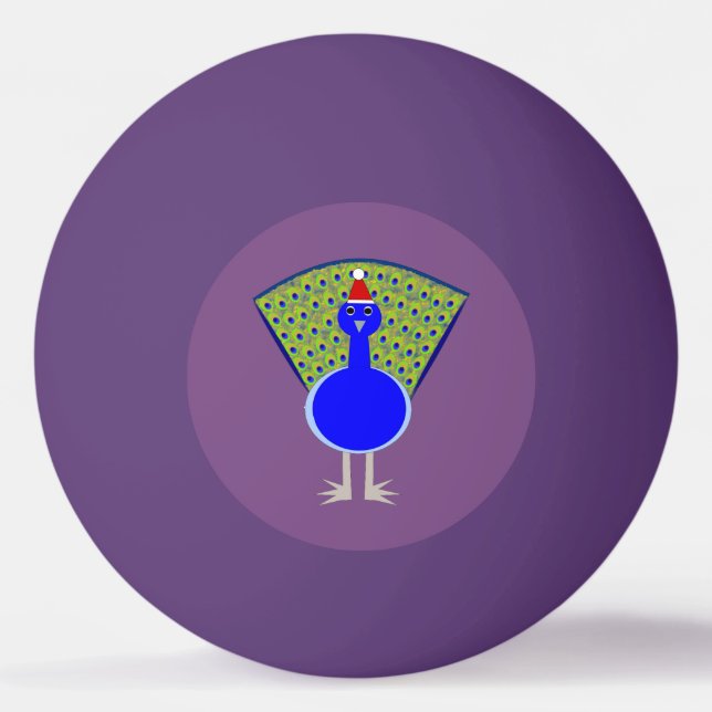 Pelota De Ping Pong Navidades divertidos Peacock (Anverso)