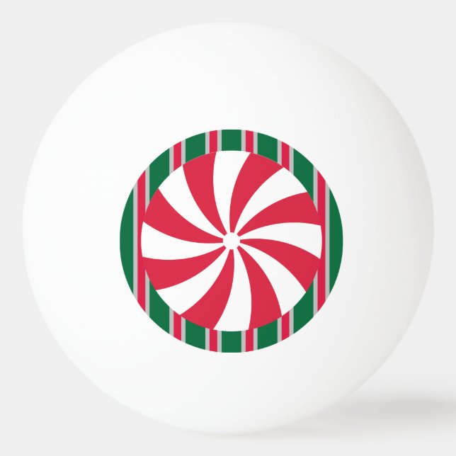 Pelota De Ping Pong Navidades divertidos y aficionados Peppermint Cand (Anverso)