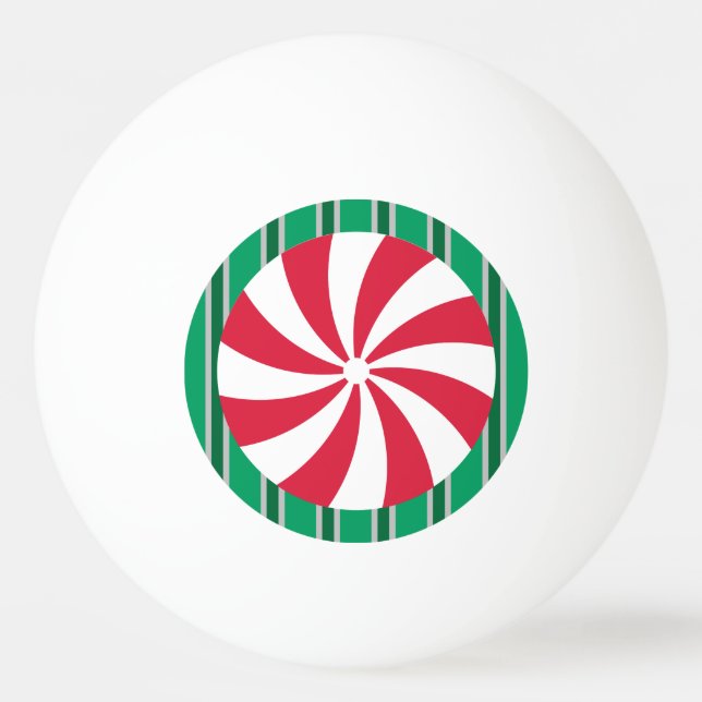 Pelota De Ping Pong Navidades divertidos y aficionados Peppermint Cand (Anverso)