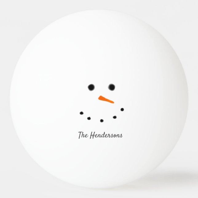 Pelota De Ping Pong Navidades divertidos y personalidades de Snowman (Anverso)