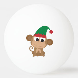 Pelota De Ping Pong Navidades Elf Monkey