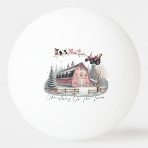 Pelota De Ping Pong Navidades en la granja, Feliz Navidad