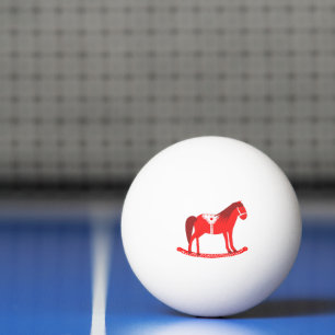 Pelota De Ping Pong Navidades escandinavos rodando caballo