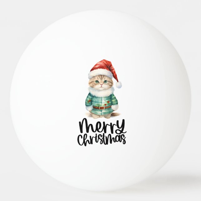 Pelota De Ping Pong Navidades gatos temáticos para amantes de los anim (Anverso)