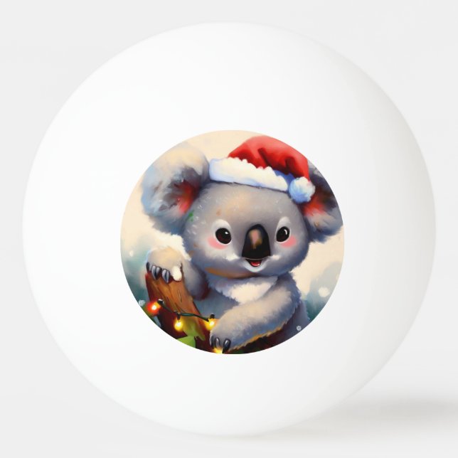 Pelota De Ping Pong Navidades Koala (2) (Anverso)