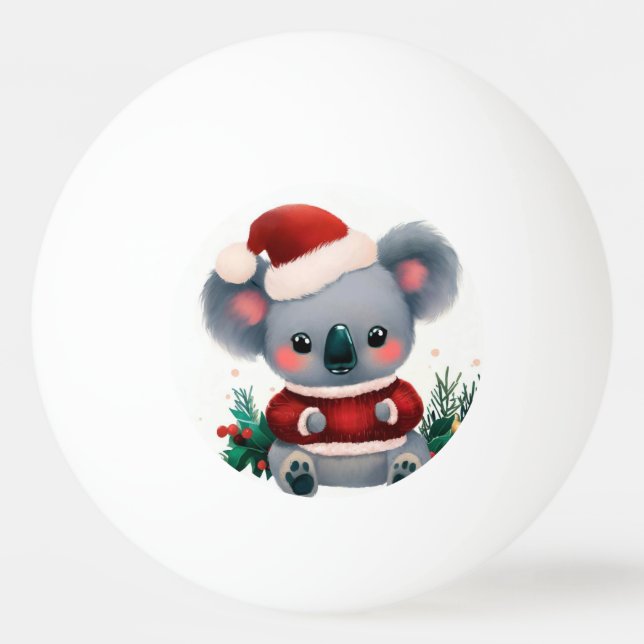Pelota De Ping Pong Navidades Koala (3) (Anverso)