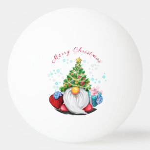 Pelota De Ping Pong Navidades Ping Pong Ball Cute Gnome con regalo
