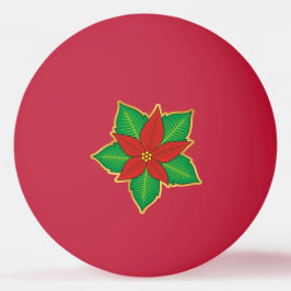 Pelota De Ping Pong Navidades Poinsettia