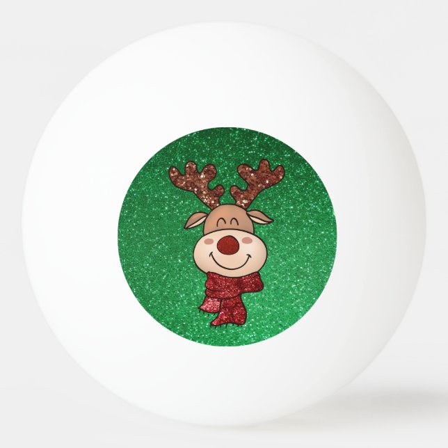 Pelota De Ping Pong Navidades renos (Anverso)