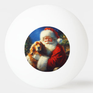 Pelota De Ping Pong Navidades Santa Claus Con Perros 4