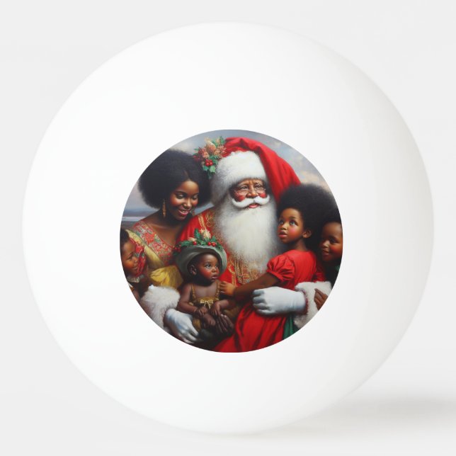 Pelota De Ping Pong Navidades Santa con niños 7 (Anverso)