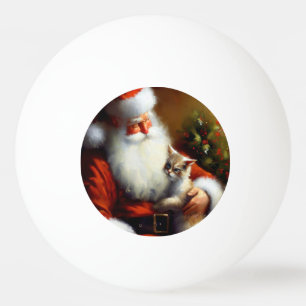 Pelota De Ping Pong Navidades Santa y un gato (3)