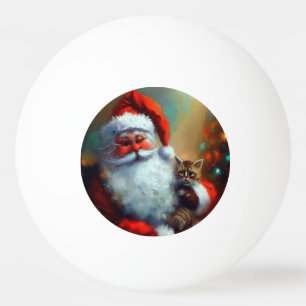 Pelota De Ping Pong Navidades Santa y un gato (4)