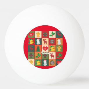 Pelota De Ping Pong Navidades Símbolos Medley Art Thunder_Cove
