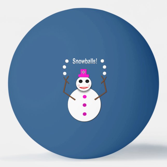 Pelota De Ping Pong Navidades Snowlady Juggys Nieves Graciosa (Anverso)