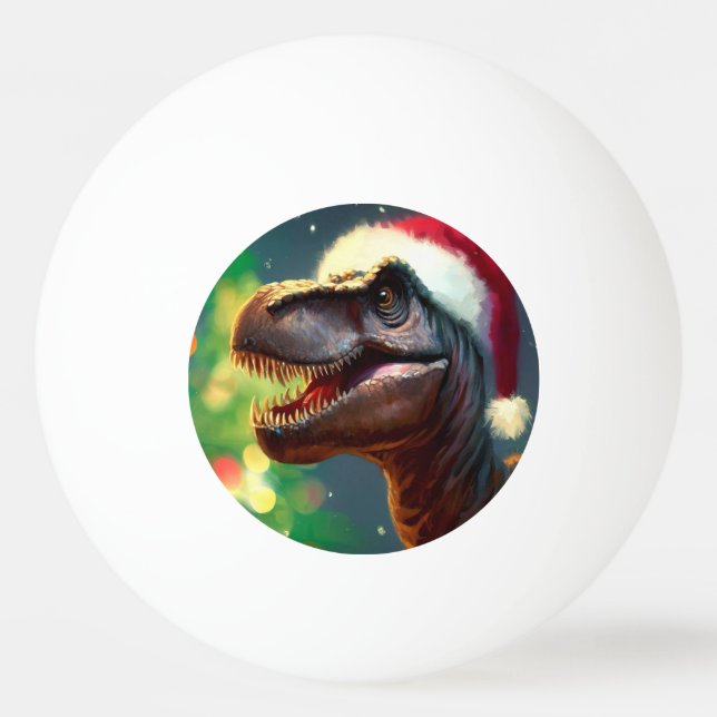 Pelota De Ping Pong Navidades T-Rex (2) (Anverso)