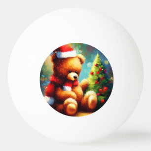 Pelota De Ping Pong Navidades Teddy Bear (1)