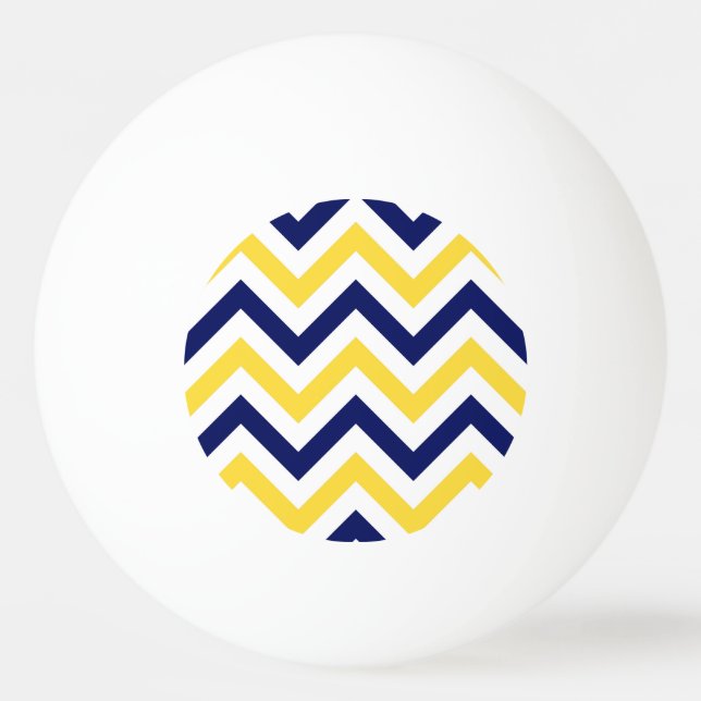 Pelota De Ping Pong Navy, piña, qué gran patrón de ZigZag Chevron (Anverso)