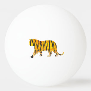 Pelota De Ping Pong Negro del tigre e impresión anaranjada